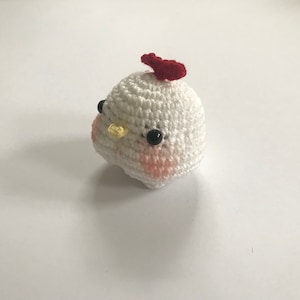 Crocheted, cute chicken, amigurumi, kawaii crochet, chicken