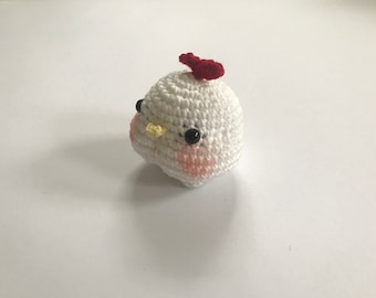 Crocheted, cute chicken, amigurumi, kawaii crochet, chicken