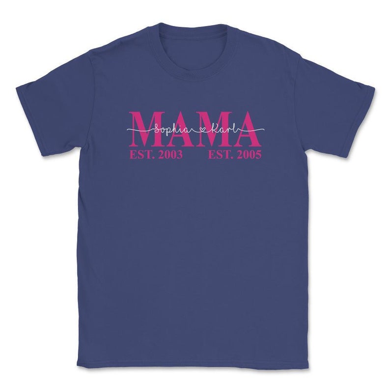 Personalized Mother T-Shirt Mom Shirt With Kids Names Custom Gift Funny Mom Tee First Mother/'s Day Christmas Birthday Gift Mama New Mom