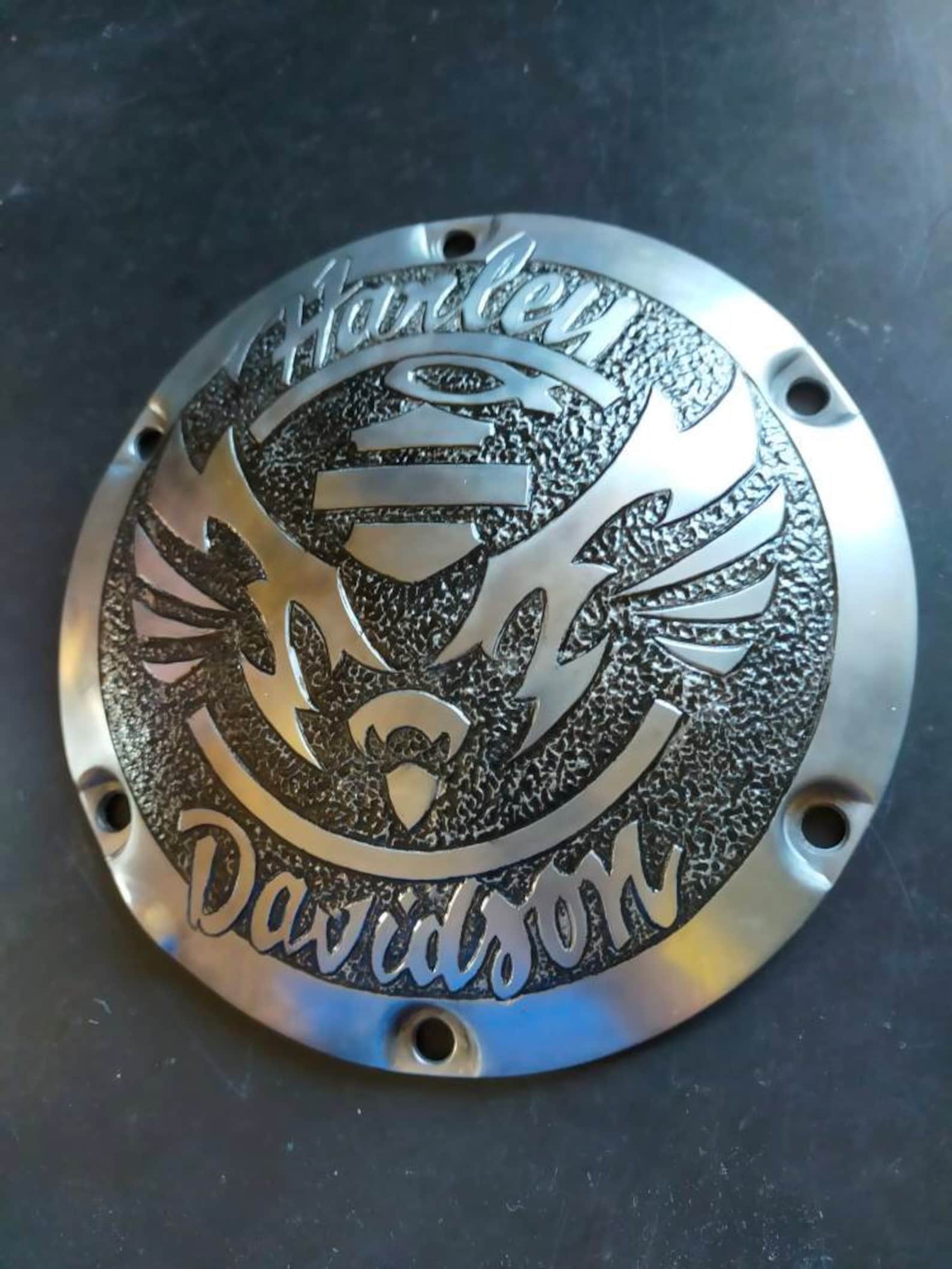 Harley Davidson's hand engraved derby cover Etsy