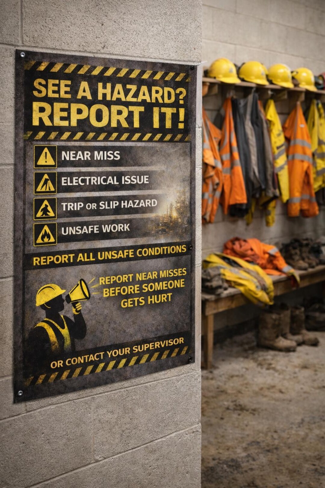 See A Hazard Report It Near Miss Hazard Reporting Safety Poster 