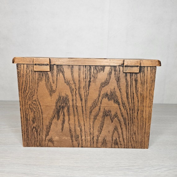 Vintage 70s Lerner Faux Wood Jewelry Box Organize… - image 5
