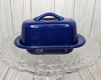 Chantal Butter Dish, Mini 5-inch, Ceramic Cobalt Blue