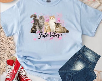 Gato Vibes Crew T-shirts / Cat Vibes / Gatos / Chats / Kittys / Gildan