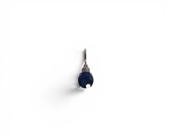 1.1ct No Heat Blue Sapphire and Diamonds Pendant