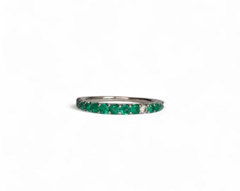 Anillo de esmeralda colombiana de 0,35 ct