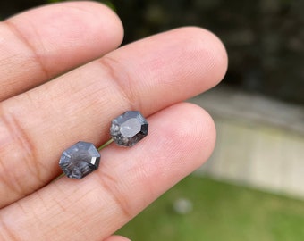 2.5Ct Natural Grey Spinel Pair