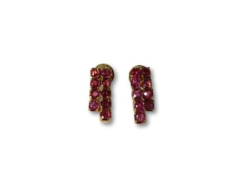 Natural pink spinel earring