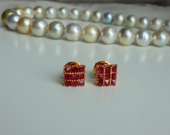 Jedi Angel Cut Spinel Earring in 18k Solid Gold