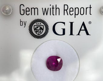 GIA certified 1.37ct Unheated Burma Ruby