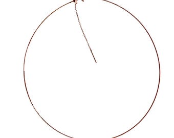 18k Yellow Gold Omega Chain Necklace: Adjustable Wire Collar