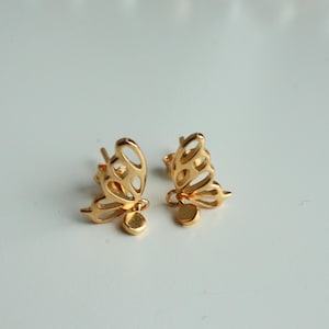 22k 916 Gold Ohrstecker- Schmetterling Design Ohrring-1,55g