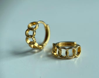 22k Gold Hoop Earrings - 916 Pure Gold(Size 1cm) 916 gold hoop/pure gold (1.9g)