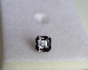 1.36Ct Metallic GREY spinel, top quality, precision cut spinel