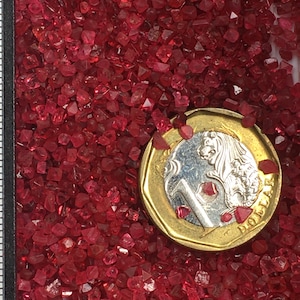Burmese Rough Red Spinels and Angel Cut Spinels, Pink spinels