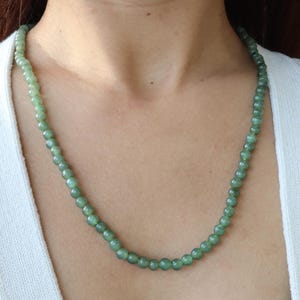 5.8~5.3mm Bead sized Burmese Type A Jadeite Jade Necklace