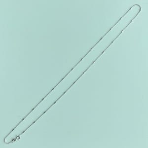 18K Weißgold Halskette: Massives Gold, 45 cm