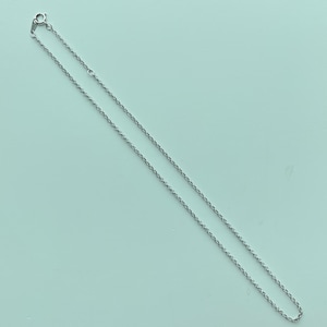 16 &quot;18K Weißgold Kettenhalskette: Massives Goldkabel