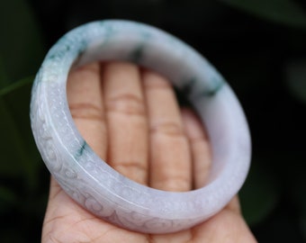 58-60mm Hand carved Jade bangle