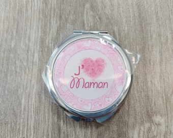 Miroir de poche "J'aime maman 2"