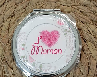 Miroir de poche "J'aime maman"