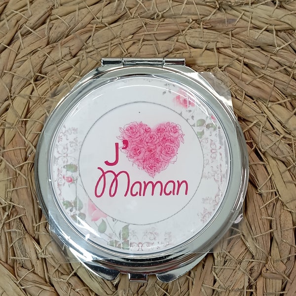 Miroir de poche "J'aime maman"