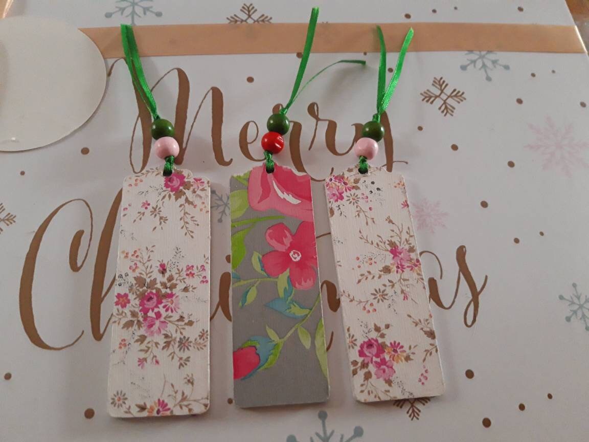 Wooden Decoupage Bookmark Etsy