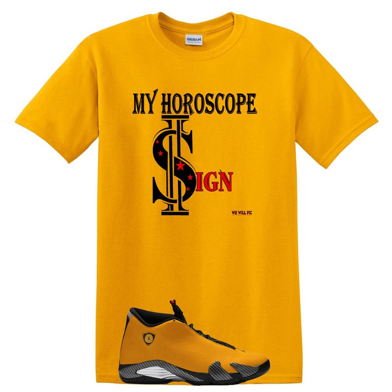 yellow jordan 14 shirt