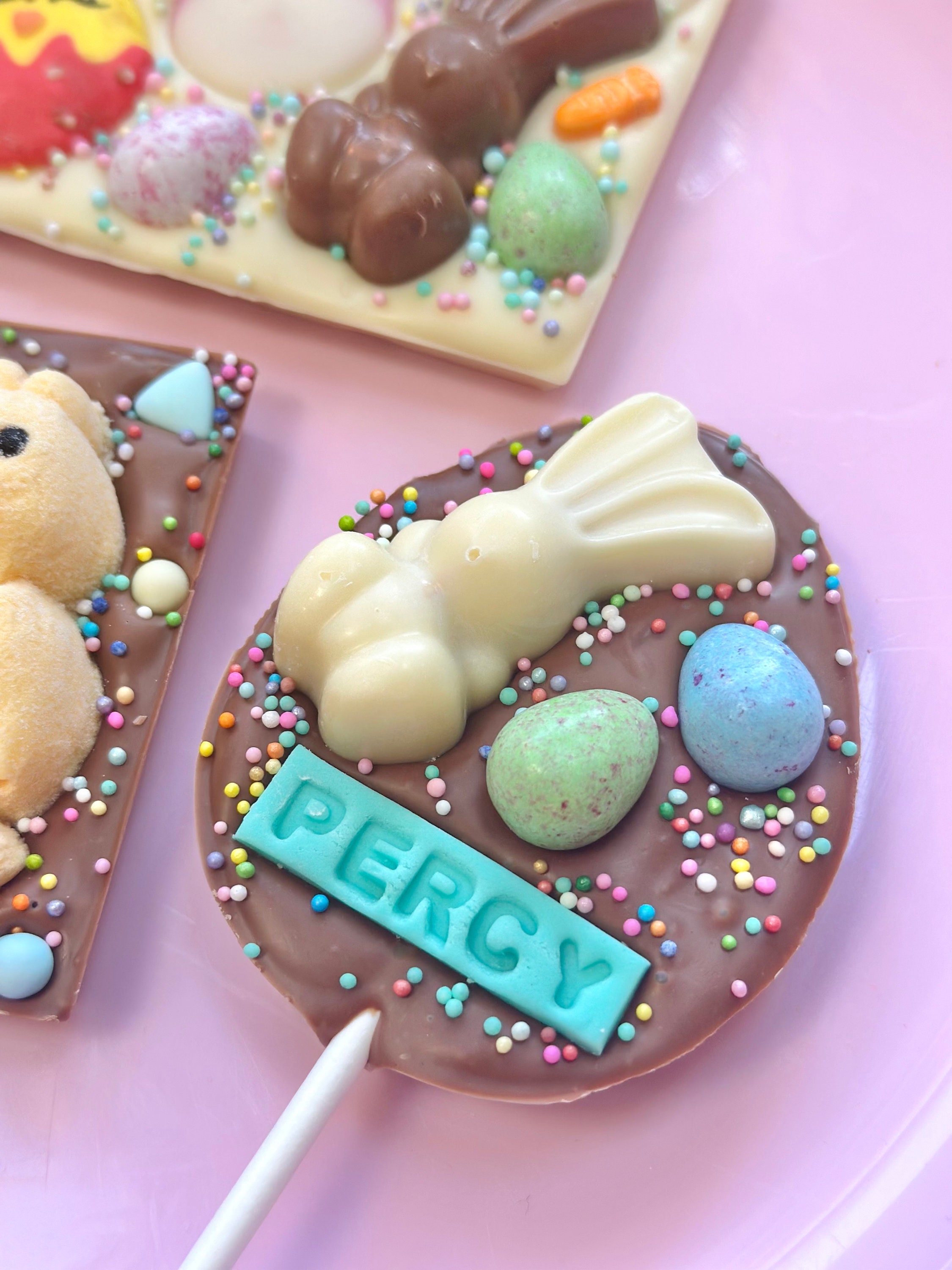 Easter Belgian Milk Chocolate Lollies Party Favours Easter Gift Lolly Etsy UK