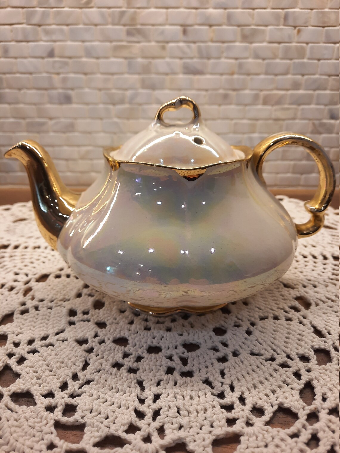 Ellgreave Burslem Iridesent tea pot 1783 Etsy