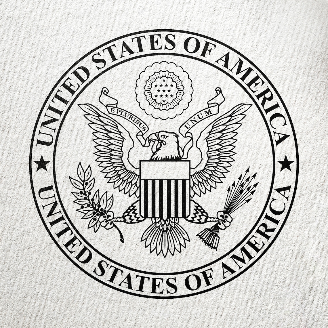 USA Great Seal SVG PNG File American Eagle Template Design Etsy