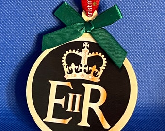 ER II (Queen Elizabeth II) Christmas Tree Decoration - bauble