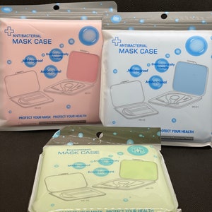 Antibacterial Mask Case Available in 4 colours in SEALED BAGS face covering mask case image 1