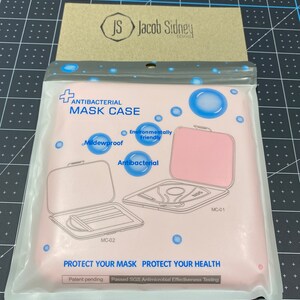 Antibacterial Mask Case Available in 4 colours in SEALED BAGS face covering mask case Pink