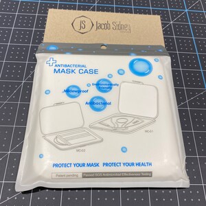 Antibacterial Mask Case Available in 4 colours in SEALED BAGS face covering mask case White