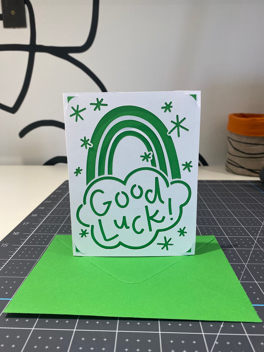 Handmade Good Luck Card - Etsy