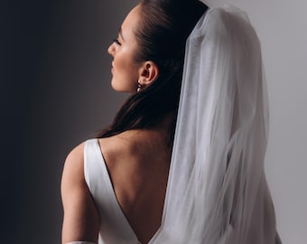 Basgue Waist Bridal Gown Satin A-line wedding dress