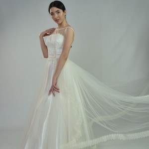Fairy  Corset Wedding Dress With Detachable Train Puffy Lace Tulle Bridesmaid Dresses, Plus Sizes Wedding dress
