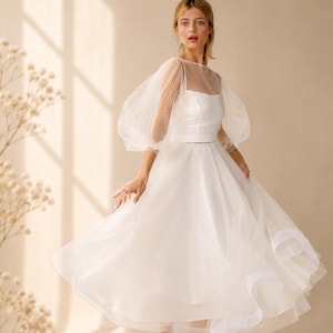 white puffy engagement dress White Puffy Engagement Dress
