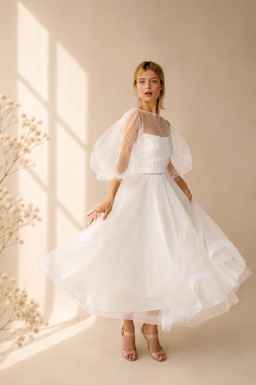 graduation dress white long ZAPAKASA Women Lace White Graduation Dress Tulle A Line Spaghetti Straps  Tea Length Dress main image 0