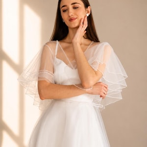 Wedding Tulle Wrap Overdress for Wedding Day Elegance