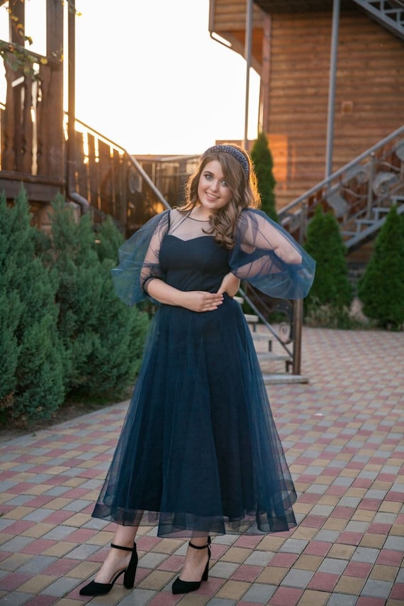 Puffy sales midi dress