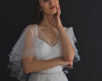 Wedding Tulle Wrap Overdress for Wedding Day Elegance