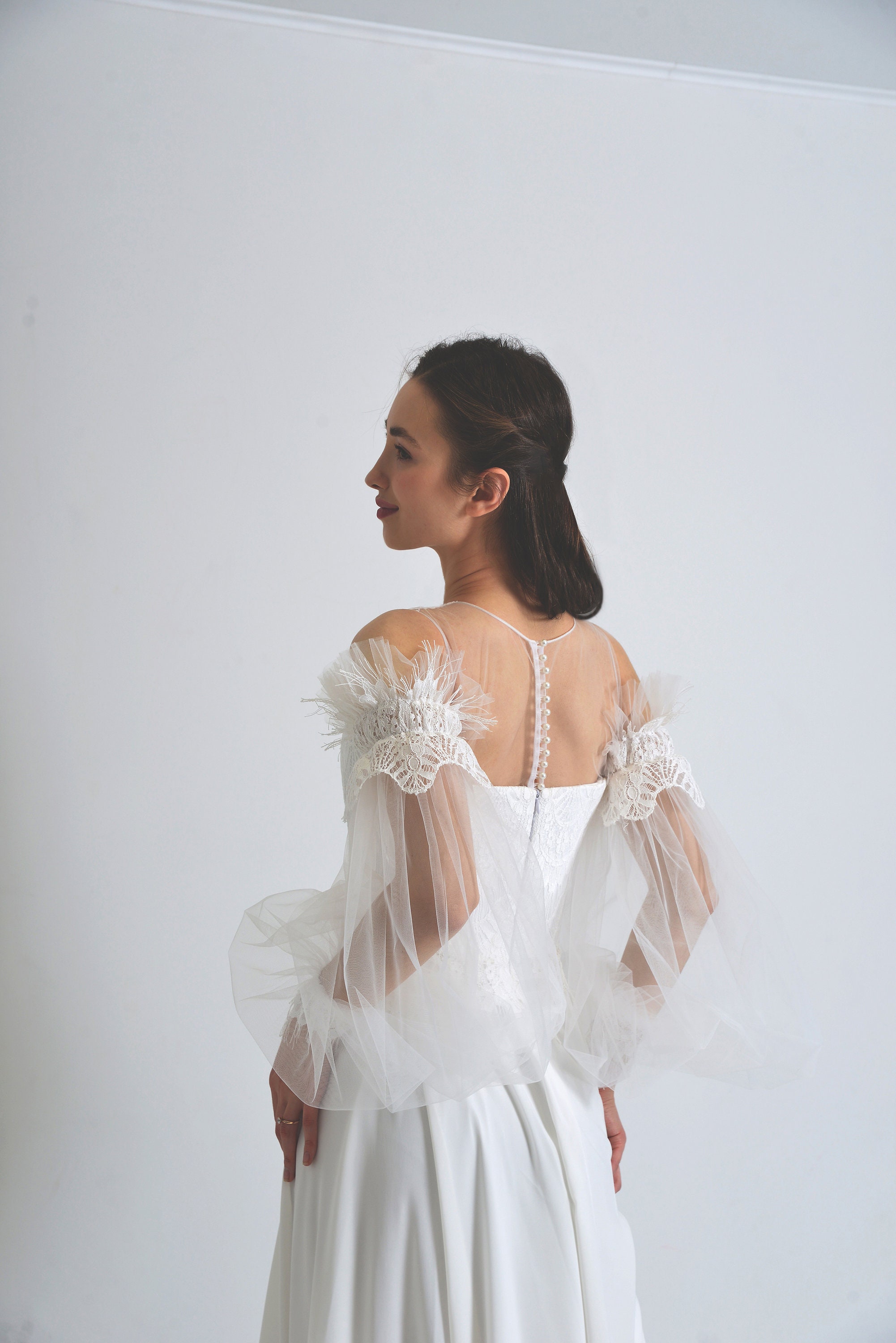 パーティードレス GANISONG Bridal bag open dress white Lace - Strapless Sweetheart Ball Gown Wedding Dress