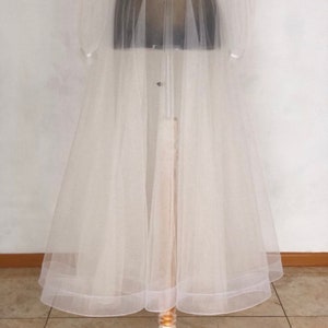 White Tulle Trim and Bow House Overdress Ruffle Pink Details Style Dots