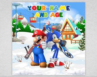 11x17 13x19 Super Mario vs Sonic Poster Crash Pac-Man Mega Man Gaming