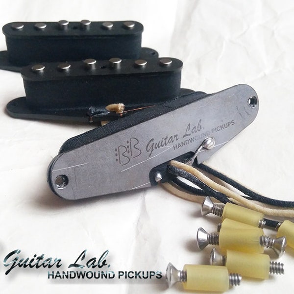 Stratocaster Pickups AlNiCo 5 SET Full Velvet Hand Wound BB Guitar Lab.