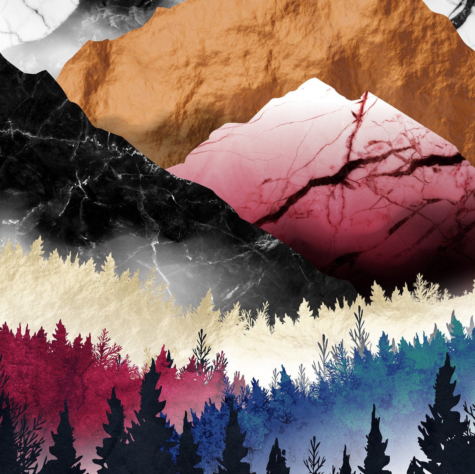 Set of 2 Scandinavian Prints Nordic Wall Art Abstract Wall - Etsy