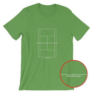 Swing and Be Happy [tennis t-shirt/unisex]