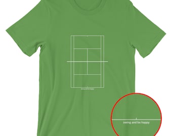 Swing and Be Happy [tennis t-shirt/unisex]